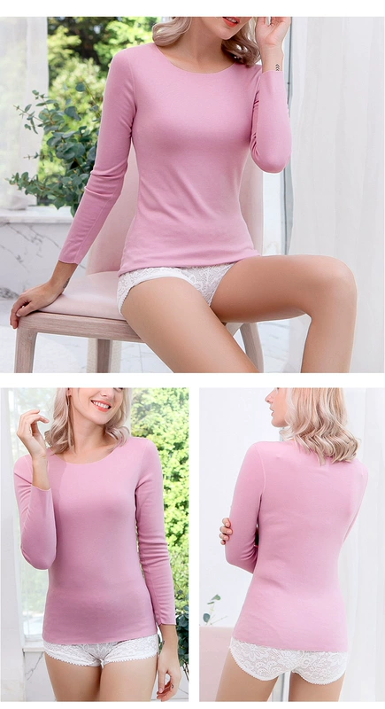 Áo lót nữ nhiệt cộng với nhung dày liền mạch dài tay mùa đông nhung áo sơ mi bó sát cơ thể bó sát cơ thể quần áo đơn mùa thu