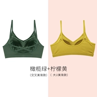 Оливковый зеленый (Cross -Back)+лимонный желтый (Big U Beauty Back)