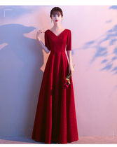 Toast 2021 new simple long bridal dress atmospheric ladies host annual chorus dress women