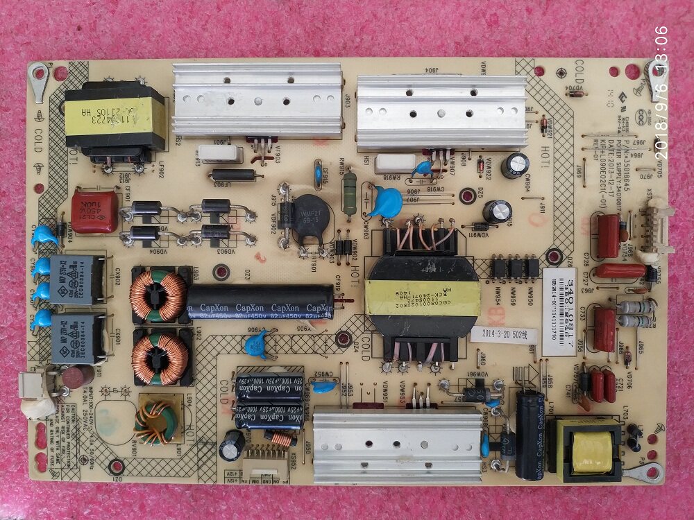 Original Concordo LED50X1200AF LED50R5600PF power supply plate 34010817 35018645