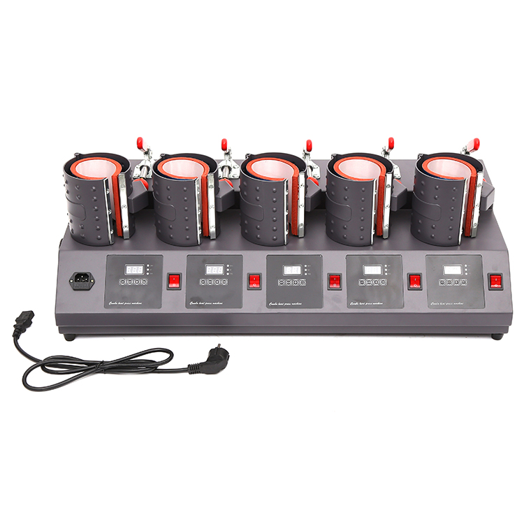 Factory Direct Selling New Baking Cup Machine Five Table Five All-in-one Toasting Cup Machine Outlet Toasted Cup Machine Advertising Cup Processing Machine