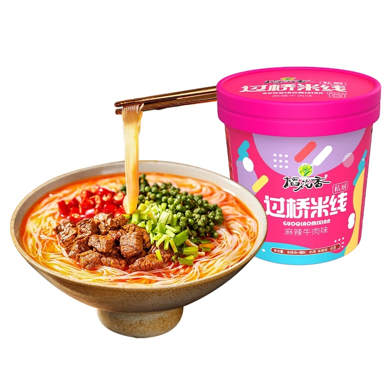 【拍6件划算】稻花香过桥米线冲泡速食番茄味方便粉丝泡面单桶装