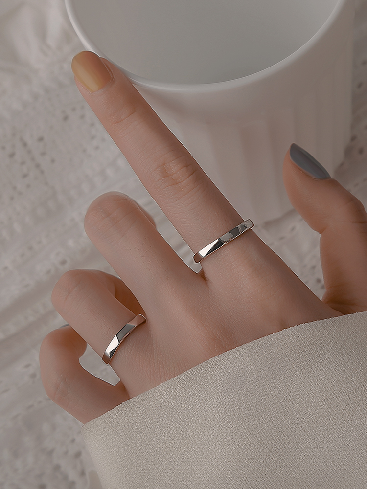 Vegetarian Ring Female Niche Design Index Finger Ring Female Fashion Personality Pure Silver Ring 2021 New Wave