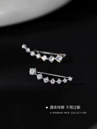 Цирконий, демисезонные серьги, серебро 925 пробы, 2023, изысканный стиль