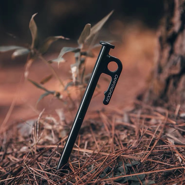 Coman CampgroundsSteel Pin High Strength Stainless Steel Tent Camp Nail with Roughly Wind Rope