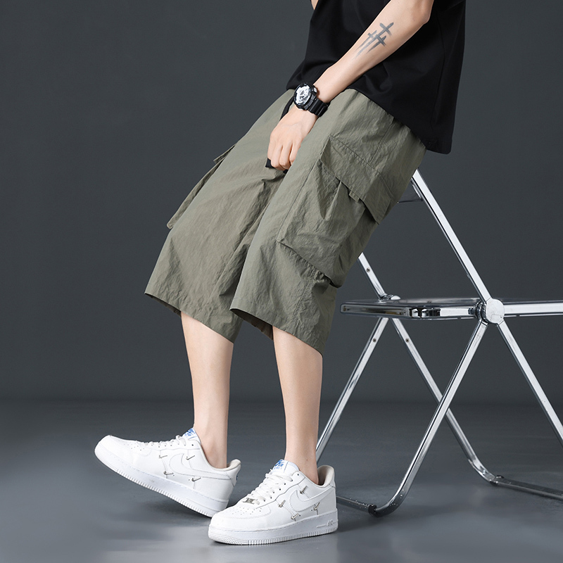 Summer Thin Work Shorts for Boys, Junior High School Students, Quick-Drying Cropped Pants, Teenagers, Big Kids, Ice Silk Casual Pants Summer Thin Work Shorts for Boys, Junior High School Students, Quick-Drying Cropped Pants, Teenagers, Big Kids, Ice Silk Casual Pants