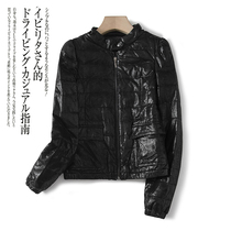 First layer of sheepskin leather leather jacket down jacket womens jacket thick stand collar leather jacket locomotive casual simple short