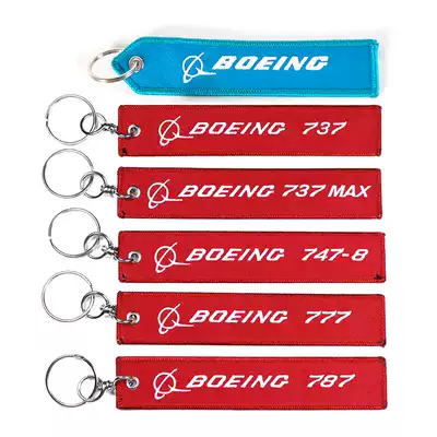 New version of BOEING BOEING full-model aircraft 787 embroidery keychain car key ring civil aviation ornaments