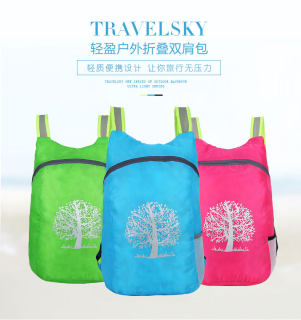 Portable foldable ultra-thin waterproof sports outdoor backpack