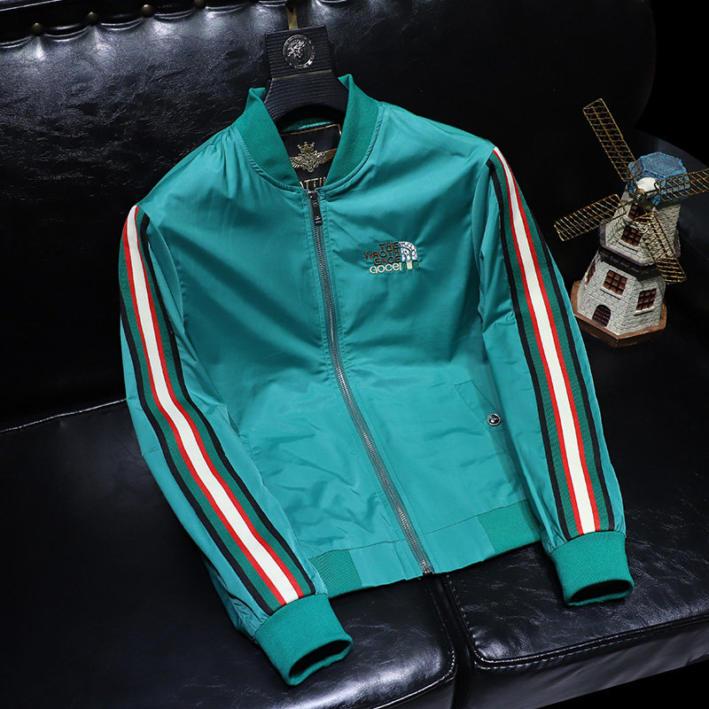 CaltoKrosa~light luxury pilot jacket male trend baseball collar leisure embroidery spring and autumn coat