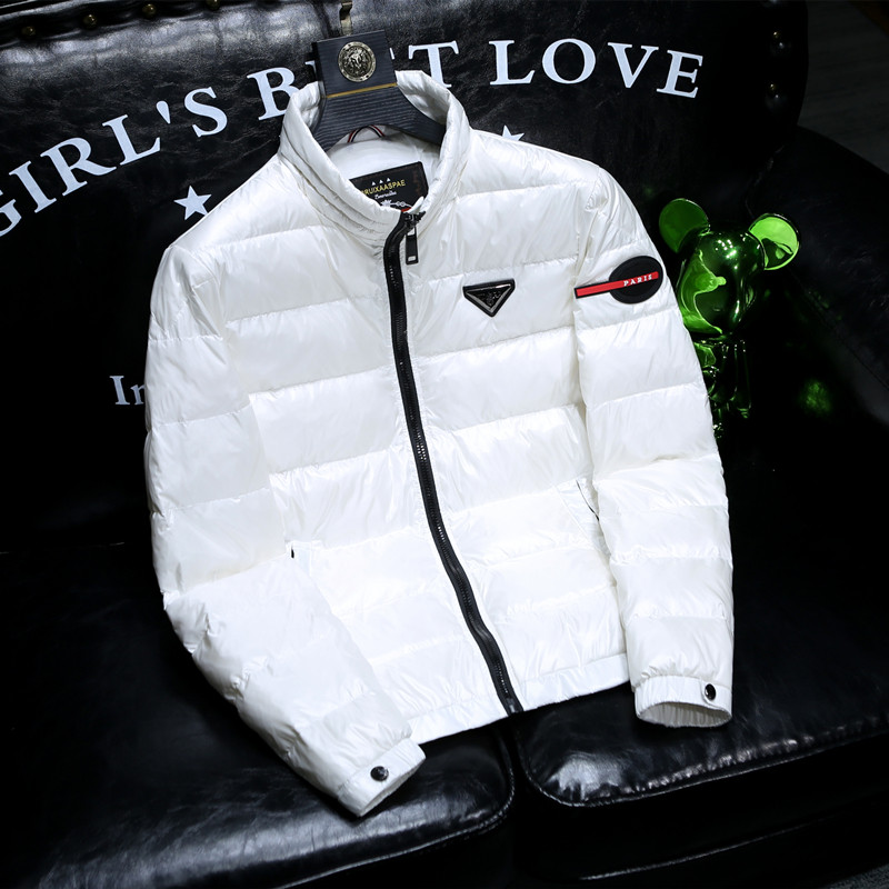 Calto Krosa~light luxury minimal winter 90 white duck duvet feather men leisurely leads white handsome coat