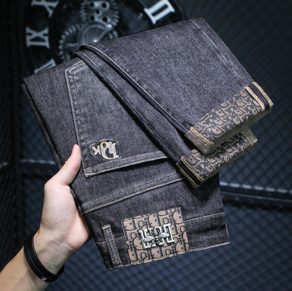 CaltoKrosa~Cowboy men to small foot high tide elastic leisure and handsome trend trend long library