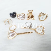 Phong cách retro CHIC chạm khắc tình yêu cô gái Lolita vòng trang trí Đa dạng của bộ sưu tập clip tóc nhẫn đồng tiền