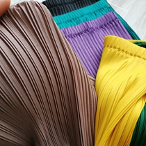 Elegant intellectual feminine side split slim slim elastic waist triple home pleated skirt half skirt