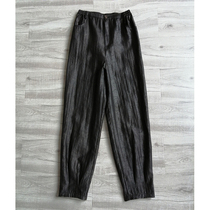 Artemisia end mulberry silk fragrant cloud yarn pants 2021 summer new elastic waist pants