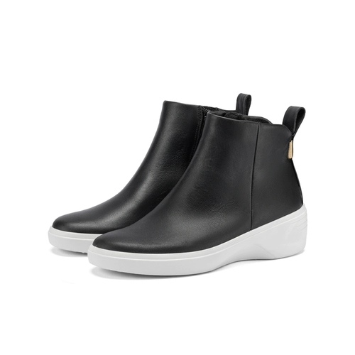 Женские ботинки Ecco Love Step на зимних склонах, толстые подошвы кожаных ботинок Короткие ботинки, женский руку № 7 470933