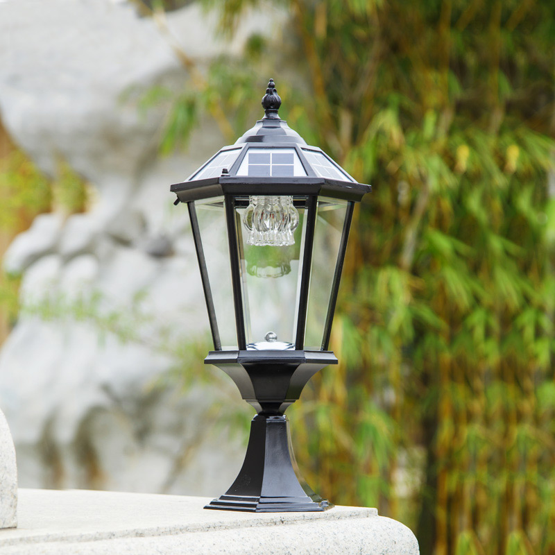 Solar Column Headlights Wall Headlights Courtyard Lamp Super Bright Home Wall Lamp Waterproof Outdoor Villa Gate Pillar Lights