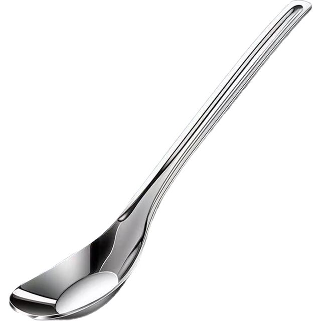 Stainless steel food grade Yuanbao spoon long handle ເດັກນ້ອຍຂອງເດັກນ້ອຍກິນອາຫານບ່ວງແກງບ່ວງຄົວເຮືອນບ່ວງຂະຫນາດນ້ອຍ