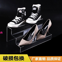  Acrylic shoe rack display rack Multi-layer creative stepped transparent shoe storage rack Shoe store placement shoe rack