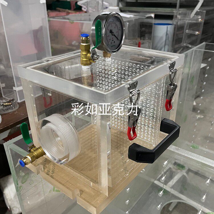 Transparent organic glass vacuum negative pressure sealing tank acrylic vacuum box acrylic debubble sealing drying cabinet