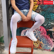 Mens pantyhose Mens 100D high stretch base sports autumn pants Pantyhose stockings Mens white tights