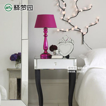 Mirror Bed Head Cabinet Glass Furniture Corner Cabinet Fashion Minima White Neoclassical Postmodern 0337
