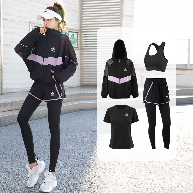Clover Trendy Brand Sports Suit for Women, Autumn and Winter Running Training Quick-Dry Breathable Fitness Clothing, Loose Plus-Size Yoga Wear
