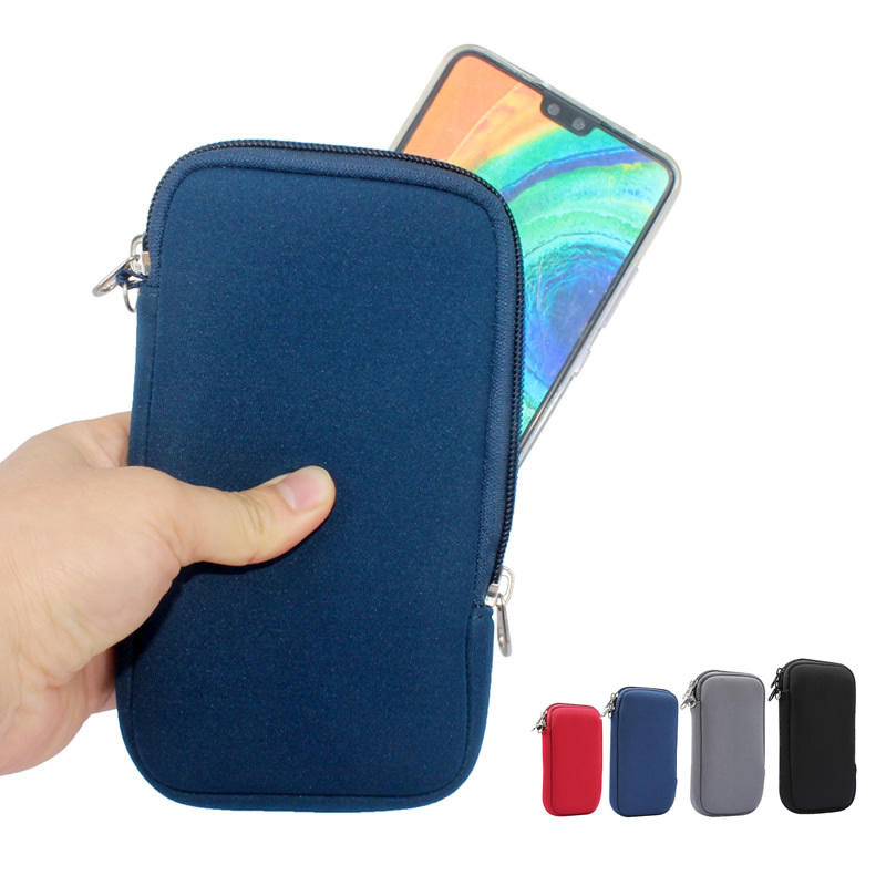 Mobile Phone Cloth Bag with Neck Strap, Zipper Protective Case, Anti-Drop, Made of Diving Material, Suitable for Apple, Vivo, Xiaomi, Oppo, Huawei Mobile Phone Cloth Bag with Neck Strap, Zipper Protective Case, Anti-Drop, Made of Diving Material, Suitable for Apple, Vivo, Xiaomi, Oppo, Huawei