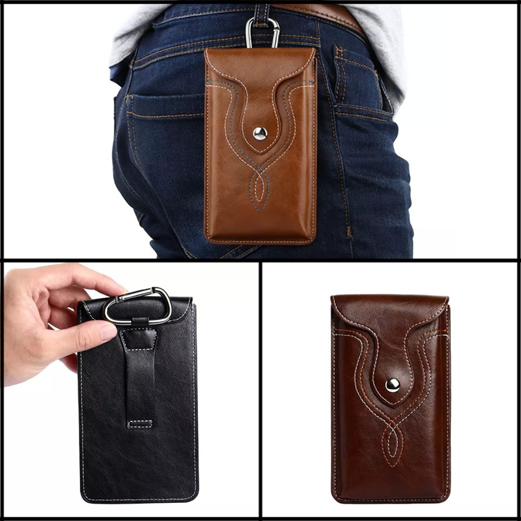 Mobile phone pocket vertical thin waist pack multifunctional wear belt men's belt bag old people general purpose