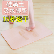 Kieselguhr foot pad natural water absorption Japanese siliceous algae soil dry foot stone anti-slip bathroom ground mat silicon algae mud foot mat