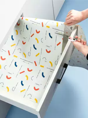 Nordic style household kitchen drawer pad paper waterproof and oil-proof pad thickened moisture-proof wardrobe pad can be cut overall cabinet mat