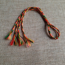 Five-color thread hand-woven diamond knot mobile phone chain key chain pendant