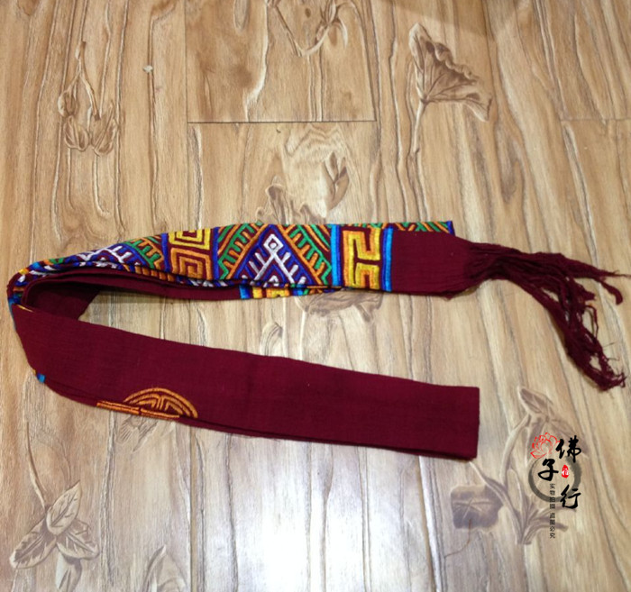 Nepal Ethnic Wind Tibetan Collection Flow Su Handmade Embroidered Belt Tibetan clothes Tibetan clothes Tibetan robes Flow Su Sui Sub-belt