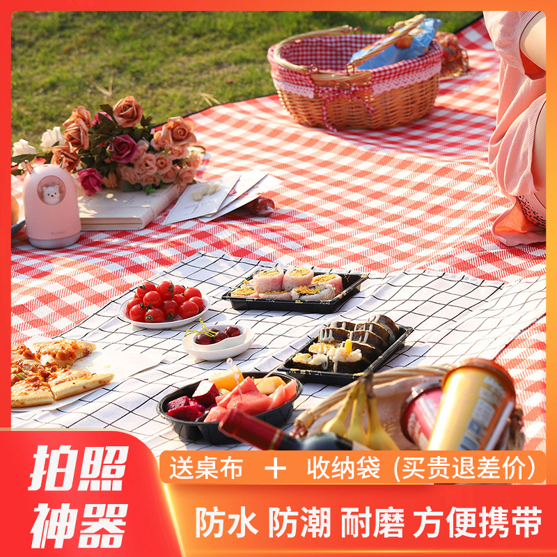 Outdoor machine washable picnic mat ins wind spring tour moisture proof mat 8MM thick camping mat Waterproof portable foldable