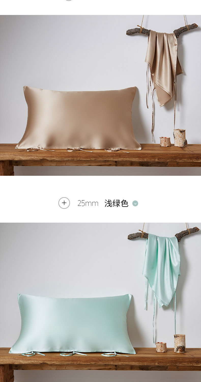 Vuông dệt tằm tơ gối trang trại [25] Nặng dày lụa gối tay 100% gối lụa - Khăn gối vỏ gối nằm