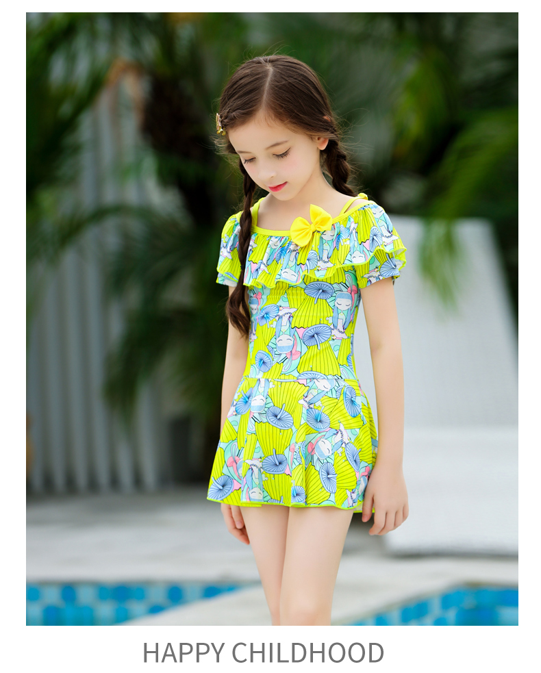 Đồ bơi trẻ em Cô gái Xiêm Váy cô gái Đồ bơi Cô gái Hàn Quốc Big Boy Princess Hot Spring Đồ bơi - Bộ đồ bơi của Kid quần bơi trẻ em nam