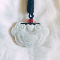 Natural Burmese A-grade jade flowers bloom wealth auspiciousness and wishful thinking jade pendant waxy jade pendant for men and women