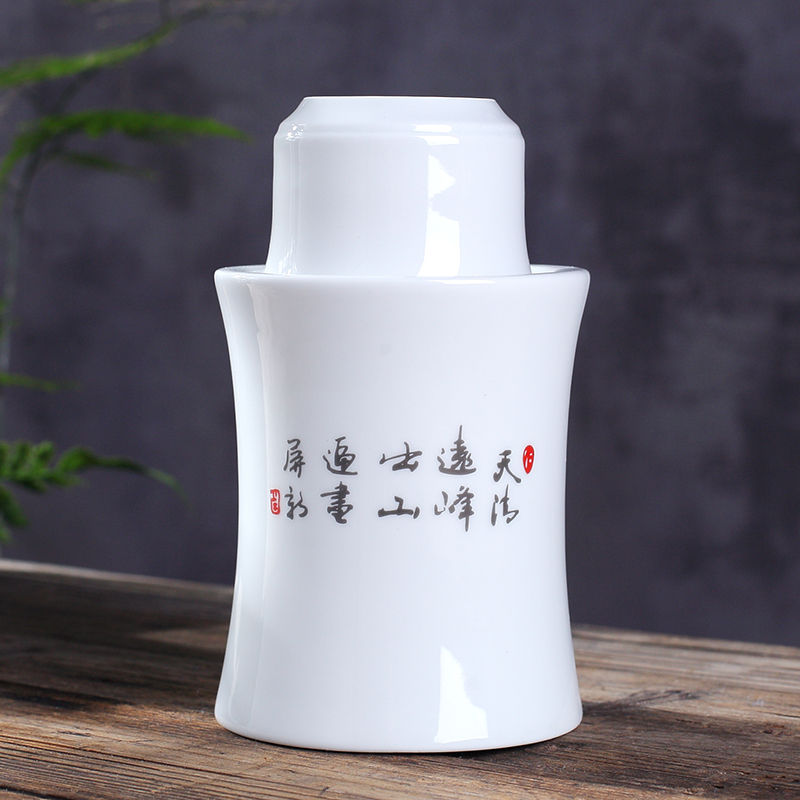 Three two wine temperature hot hip household jingdezhen ceramic Chinese antique wine package rice wine liquor cup hip flask