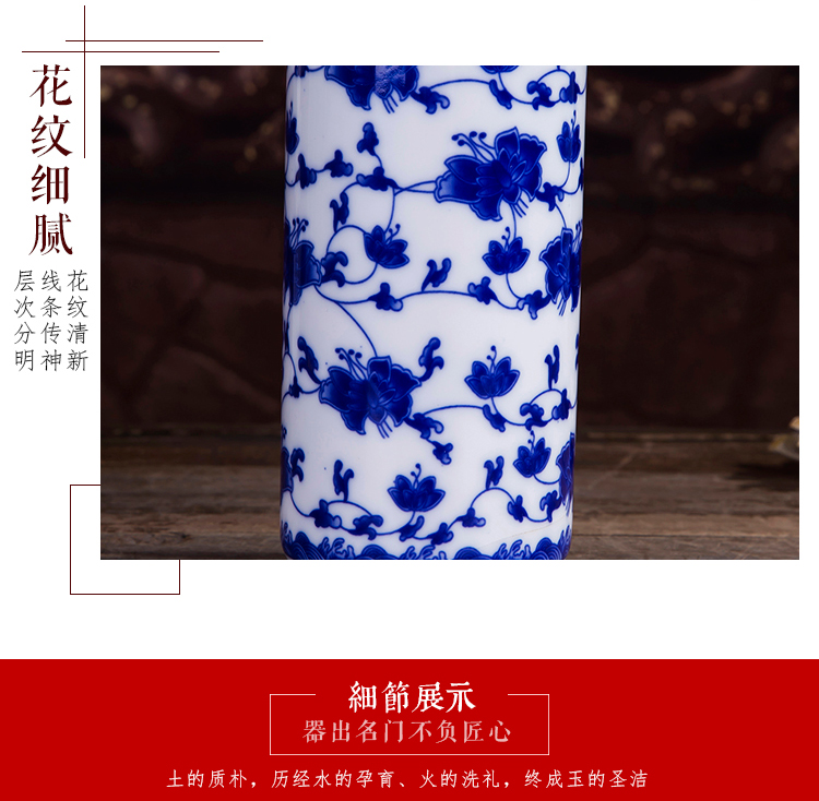 Jingdezhen ceramic double tank with cover insulation cup portable office blue and white porcelain cup tea cup gift mugs