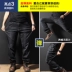 Mùa thu quần jeans nam rộng màu đen co giãn cao ống thẳng cộng với phân bón XL tuổi trung niên béo phì