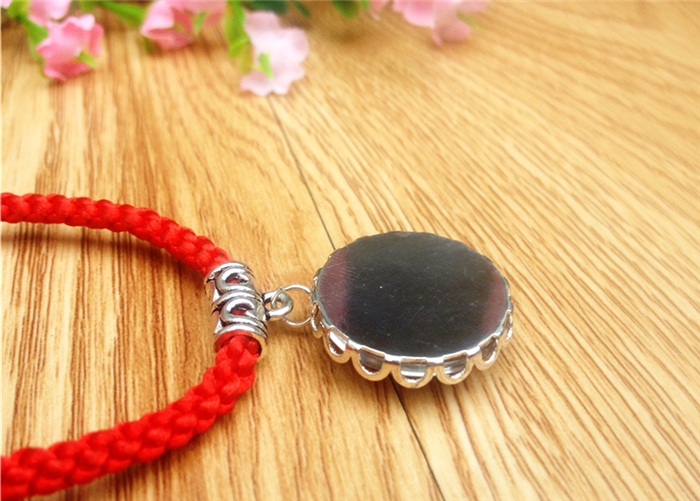 Đôi nam nữ đôi dây đỏ vòng tay một cặp ảnh in chữ tùy chỉnh tự làm dây tay quà tặng đêm Giáng sinh vòng vàng 18k kiểu mới