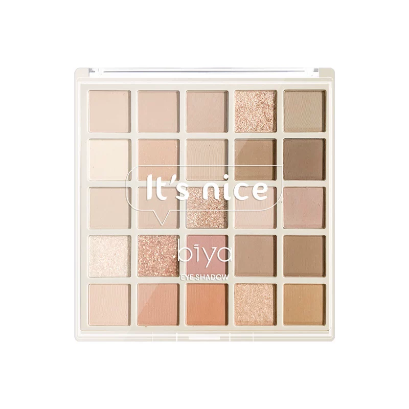 Бия макарон 25 цветов тени за диском цвета makeup блестящая пудра жемчуг свет мерцающие блестки нежно-оранжево-коричневый земляной цвет женская ниша