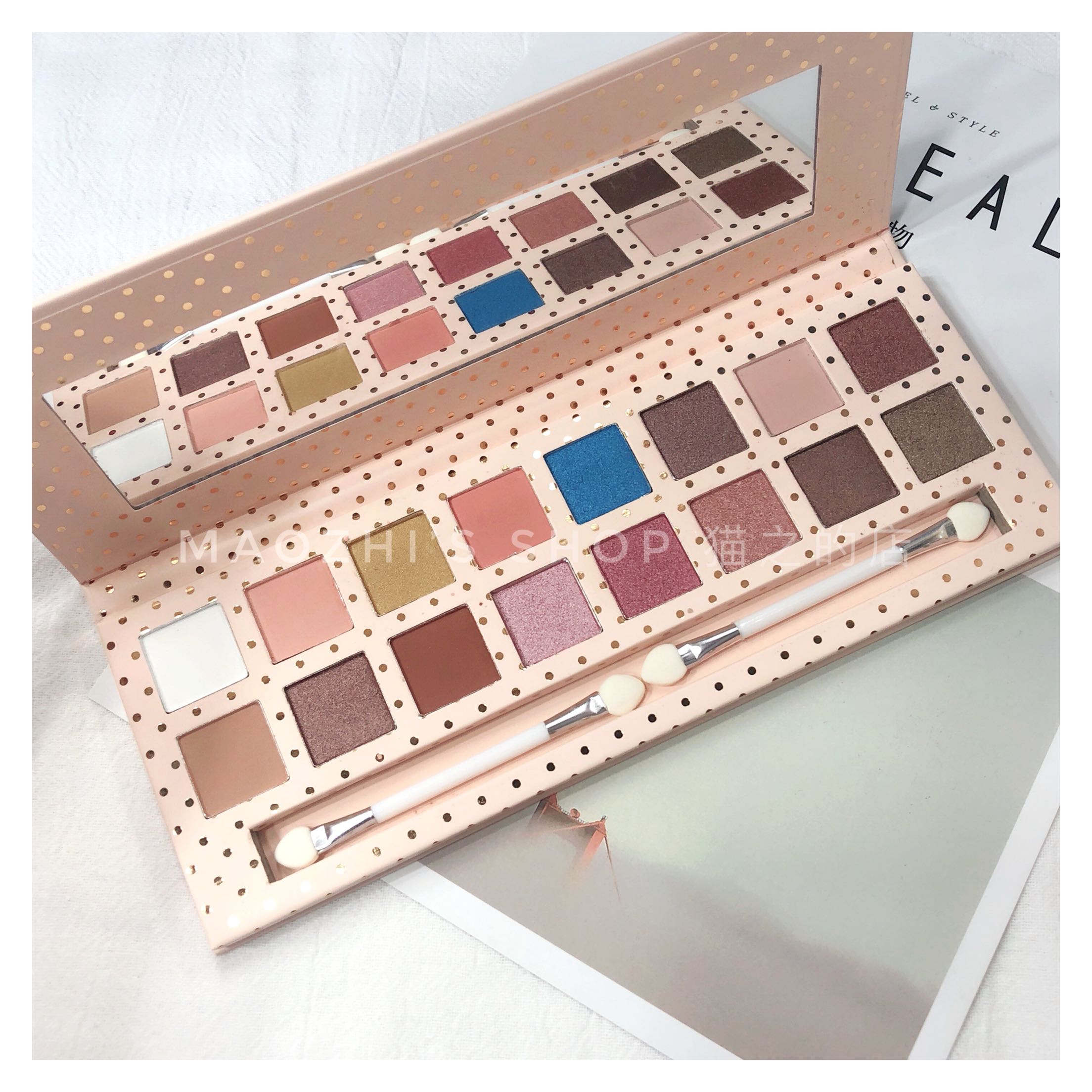 MISS DOOZY 16 màu eyeshadow khay xuất khẩu Trung Đông Dubai bóng mắt tấm gạch đỏ, tím ánh sáng hồng vàng trái đất màu bảng mắt huda