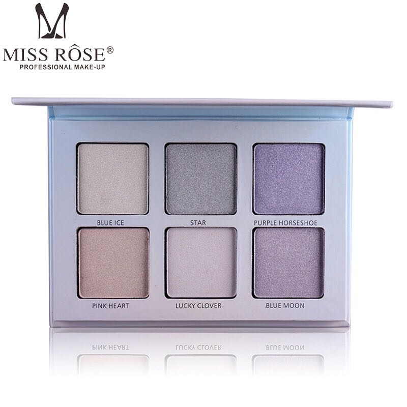 MISS ROSE Aurora sáu màu phân cực độ bóng cao vẻ đẹp ABH lân không bay bột kéo dài màu INS tạo khối black rouge