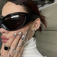 Windproof aviator style retro large frame sunglasses for men and women