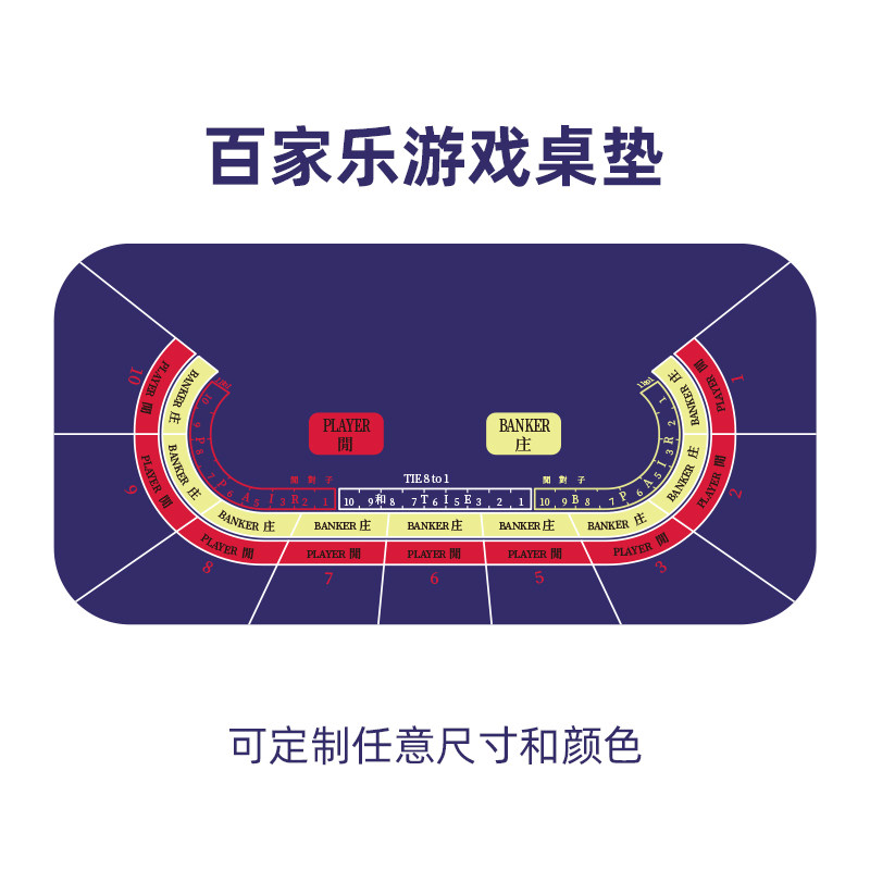 Texas Hold'em Chips Rubber Mat Tablecloth Tablecloth Hundreds of Dice Sic Bo Black Jack Table Mat Tabletop Games