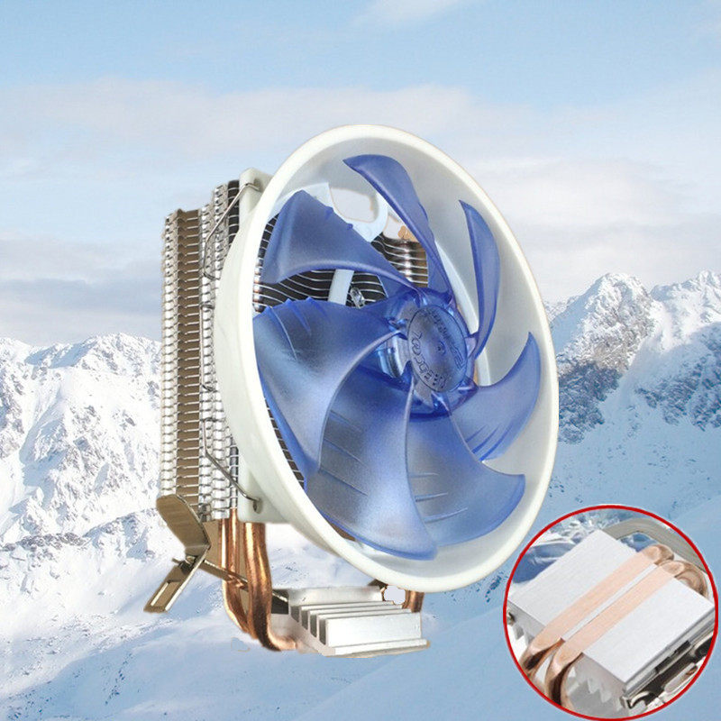 2 pure copper heat pipe lantern 9cm fan CPU radiator mute 1150 1151 1155 775 AMD