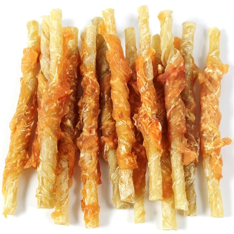 Ức gà Kingjerry xung quanh gân bò thịt thú cưng ăn nhẹ chó nhai răng nhai răng sạch răng VIP lông vàng 60g - Đồ ăn vặt cho chó