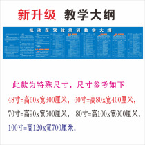 Driving school exam poster Driving school driving training syllabus Publicity column Poster wall chart exhibition board Kanban board Hanging painting wall sticker