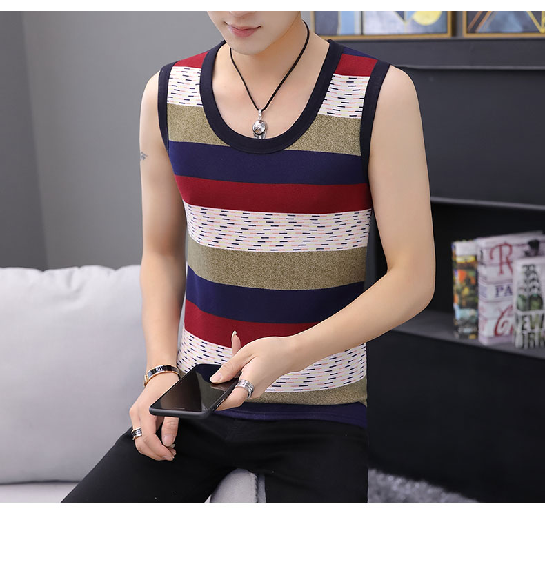 Áo khoác nhung dày ấm áp vest nam vest mỏng vai Vest không tay cotton mùa đông bó sát mặc vest đẹp áo ba lổ
